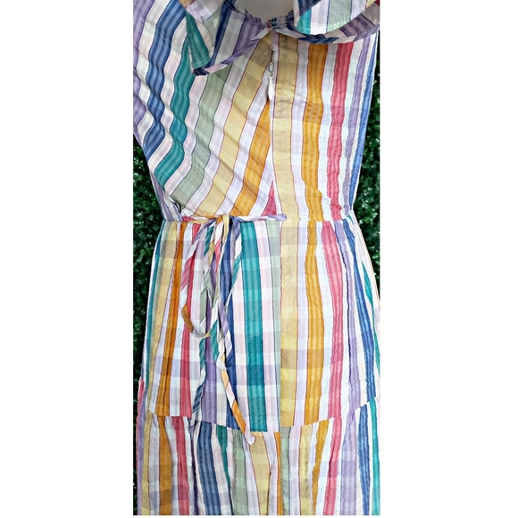 36. J. Crew Faux-wrap dress in rainbow gingham - Picture 2 of 5